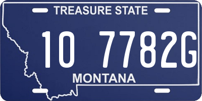 MT license plate 107782G