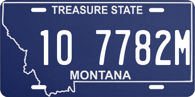 MT license plate 107782M