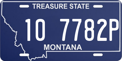 MT license plate 107782P