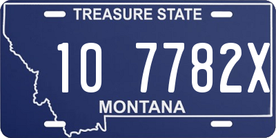 MT license plate 107782X