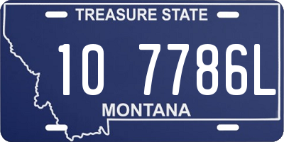 MT license plate 107786L