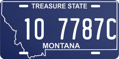 MT license plate 107787C