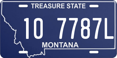 MT license plate 107787L