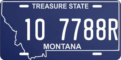 MT license plate 107788R