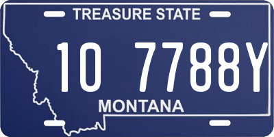 MT license plate 107788Y