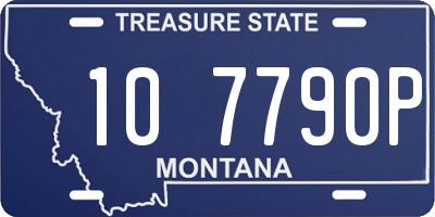 MT license plate 107790P