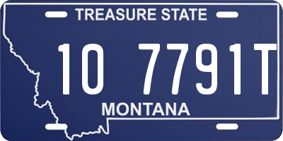 MT license plate 107791T