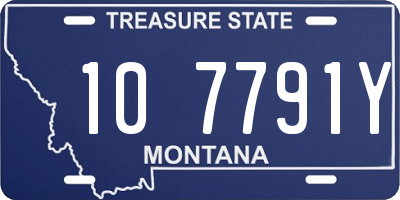 MT license plate 107791Y