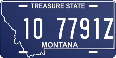 MT license plate 107791Z