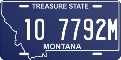 MT license plate 107792M