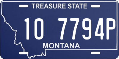 MT license plate 107794P