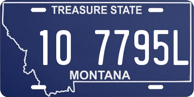 MT license plate 107795L