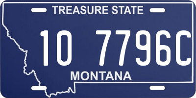 MT license plate 107796C