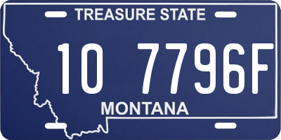 MT license plate 107796F