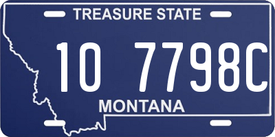 MT license plate 107798C