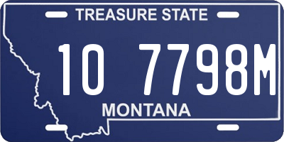 MT license plate 107798M