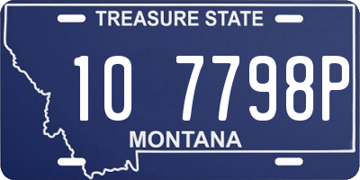 MT license plate 107798P