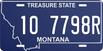 MT license plate 107798R