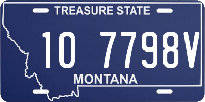 MT license plate 107798V