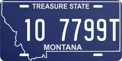 MT license plate 107799T