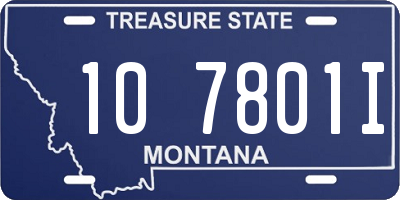 MT license plate 107801I