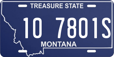 MT license plate 107801S