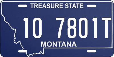 MT license plate 107801T