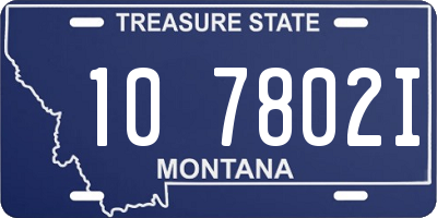 MT license plate 107802I