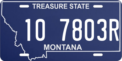 MT license plate 107803R