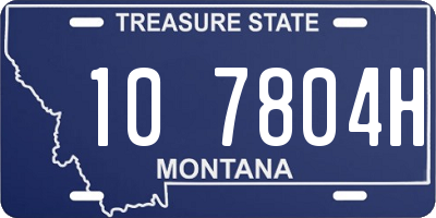 MT license plate 107804H