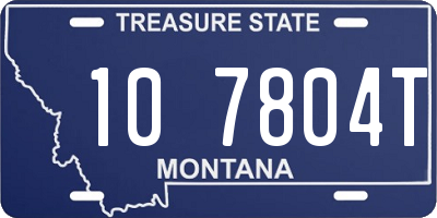 MT license plate 107804T