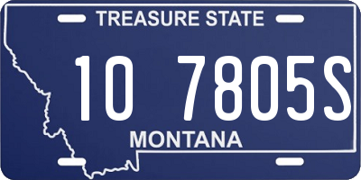 MT license plate 107805S