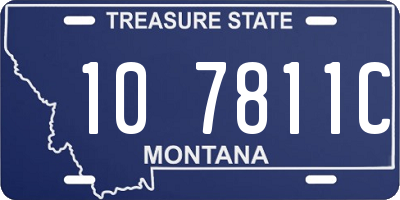 MT license plate 107811C