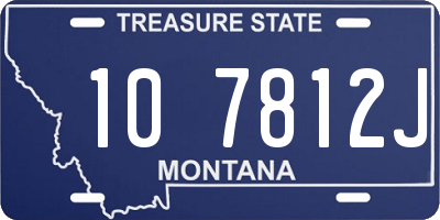 MT license plate 107812J