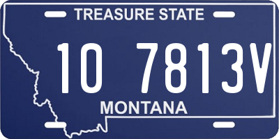 MT license plate 107813V