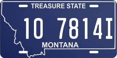 MT license plate 107814I