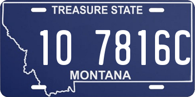 MT license plate 107816C