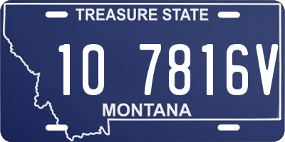 MT license plate 107816V