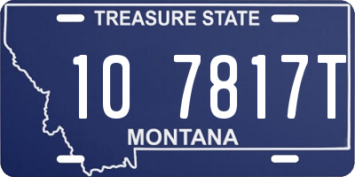 MT license plate 107817T