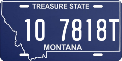 MT license plate 107818T