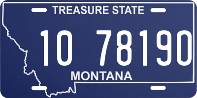 MT license plate 107819O