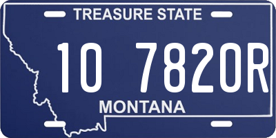 MT license plate 107820R