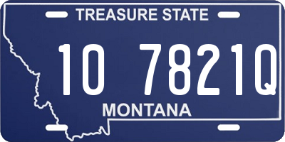 MT license plate 107821Q