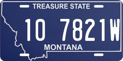 MT license plate 107821W