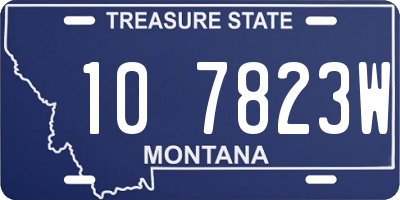 MT license plate 107823W