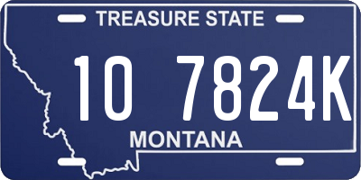 MT license plate 107824K