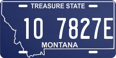 MT license plate 107827E