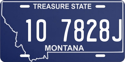 MT license plate 107828J