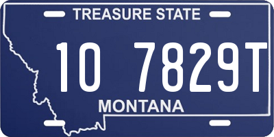 MT license plate 107829T