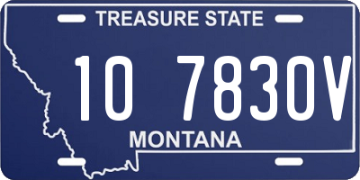 MT license plate 107830V